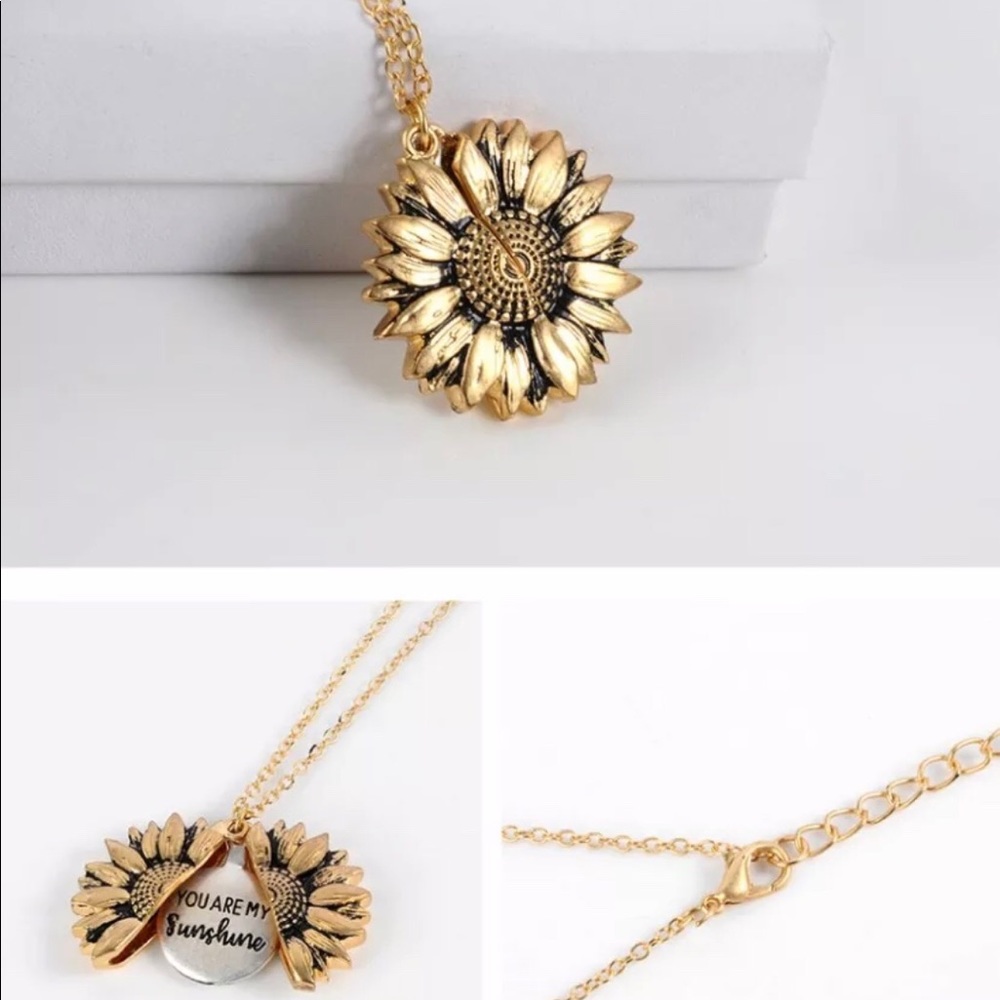 Boho Sunflower Double Layer Necklace 🌻🌼